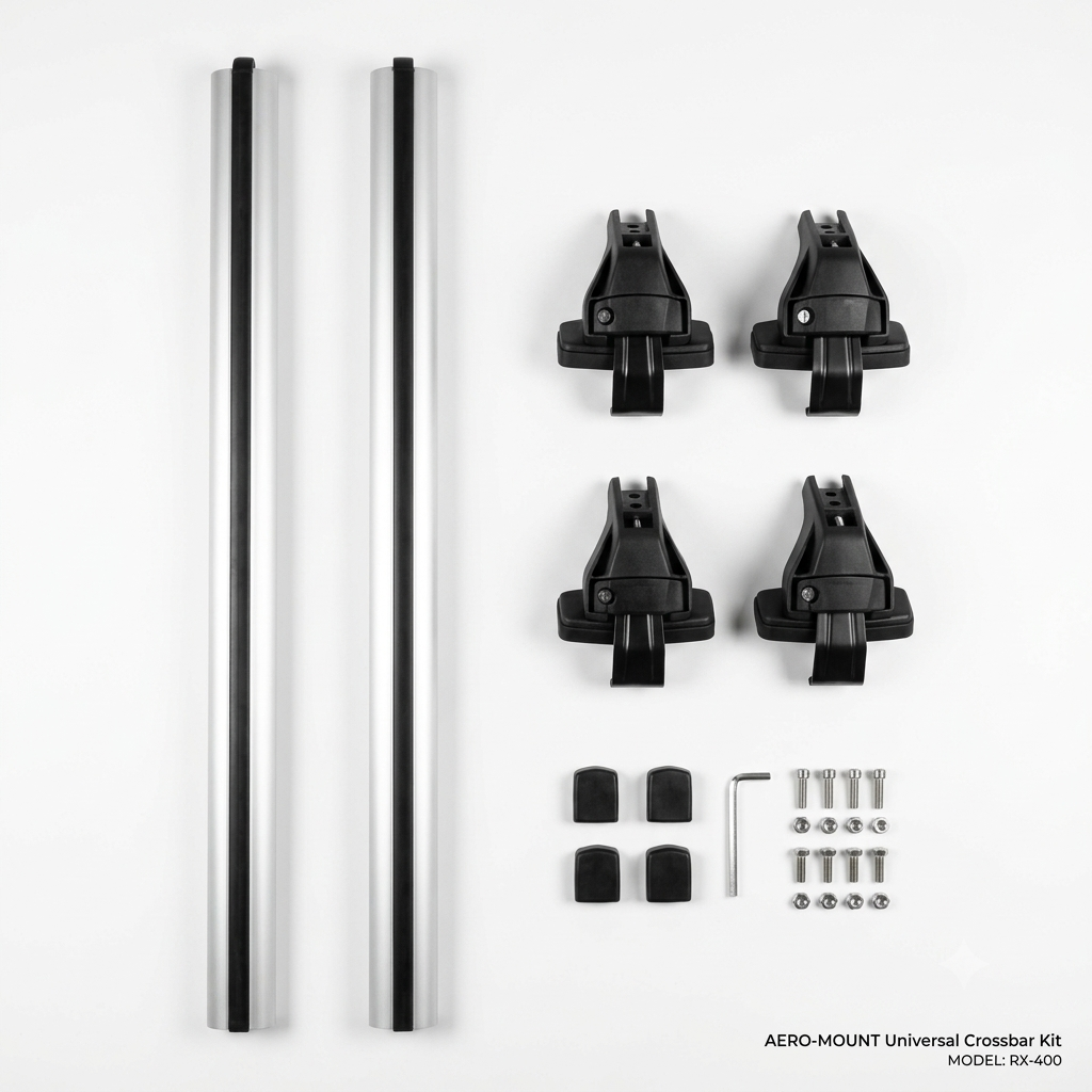 CROSSBAR FOR ROOF RAIL TYPE CARS/SUV'S SILVER COLOUR
