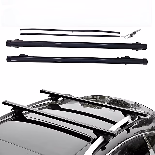 CROSSBAR FOR ROOF RAIL TYPE CARS/SUV'S BLACK COLOUR