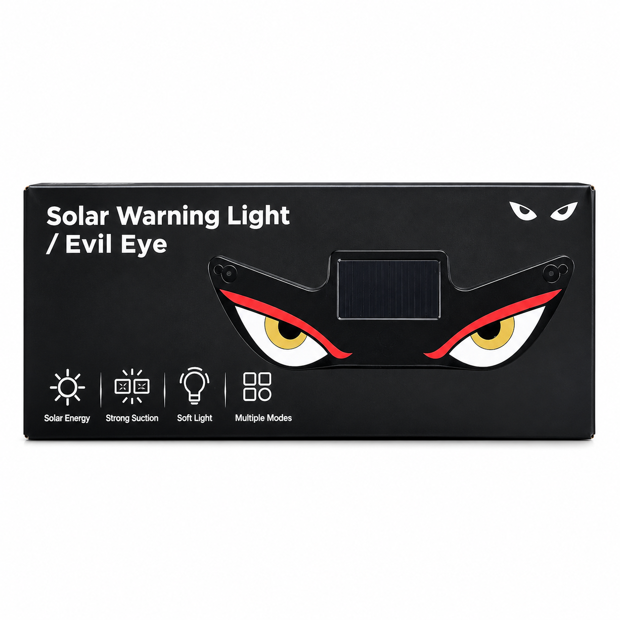 Solar Devil Eye Car Window Light Wireless Triangle LED Decorative Window Lamp