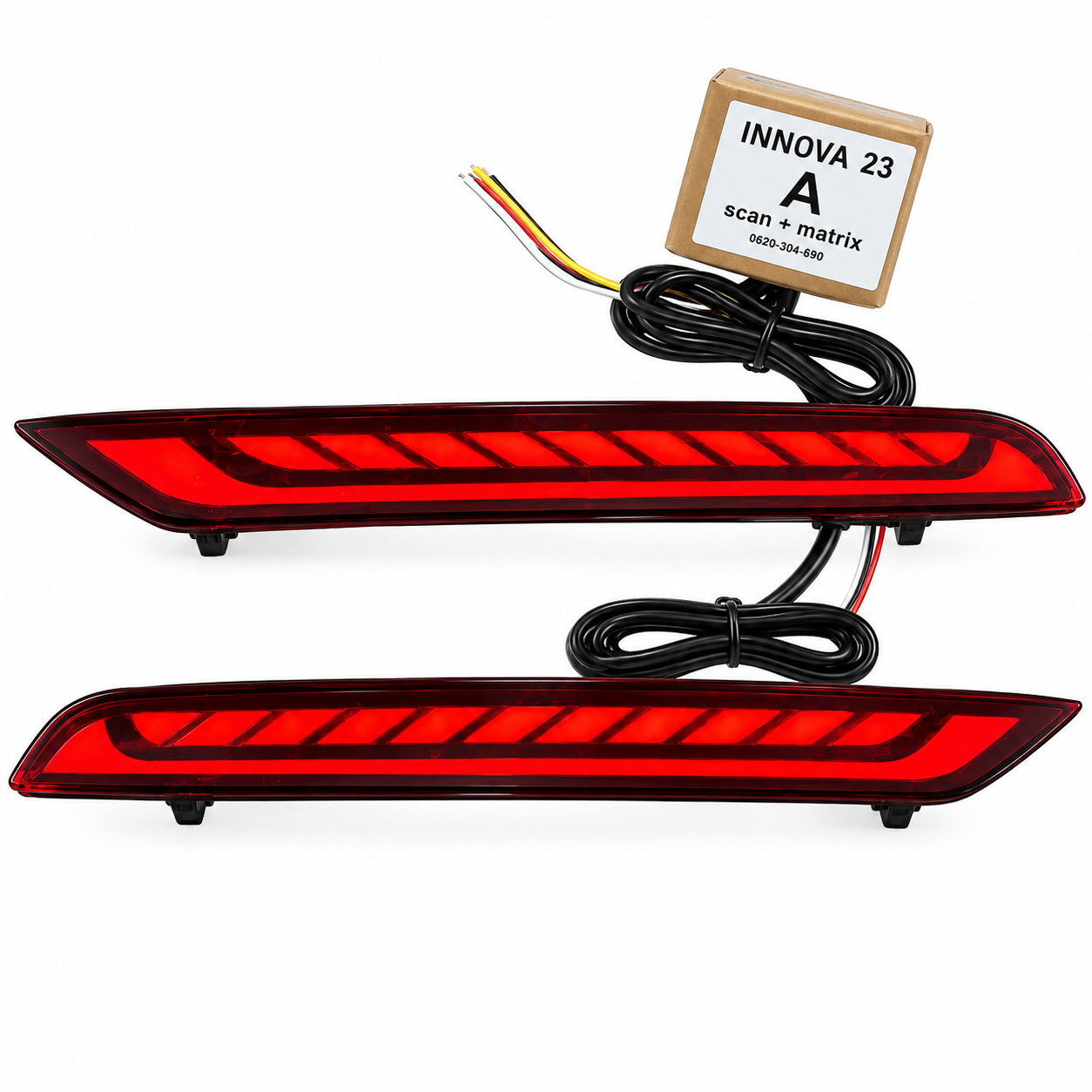 rear car reflector bumper light compatible for innova (2012-2015) with matrix+scaning function (type- D) with 4wire of 2pcs