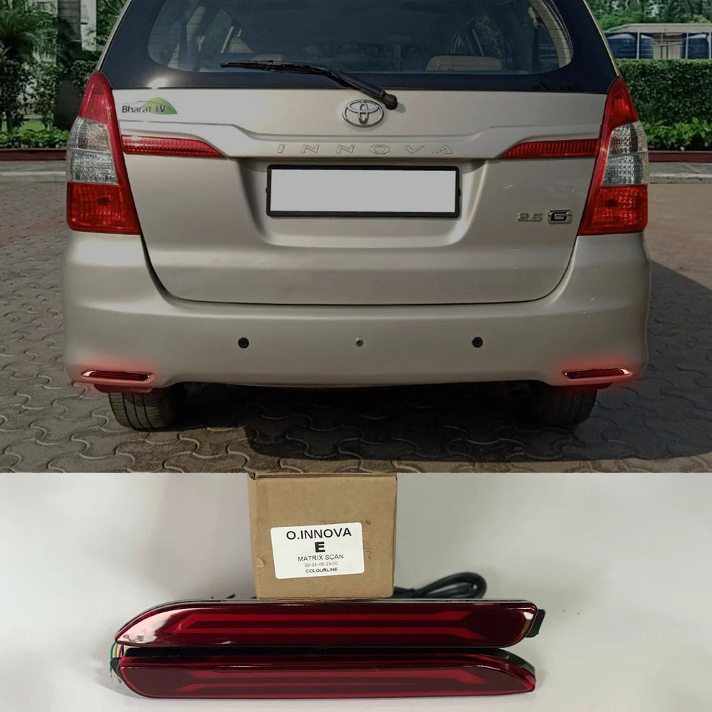 COLOURLINE Bumper Led Car Reflector Light-Innova D Non-Matrix (Red)