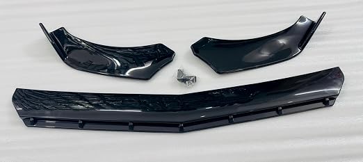 3PC Splitter 7 Dot Rocket ABS Car Front Bumper Splitter Diffuser Splitter Universal Durable Car Front Lip Chin Body Kit Bumper Lip Splitter 3PC/Set view 3