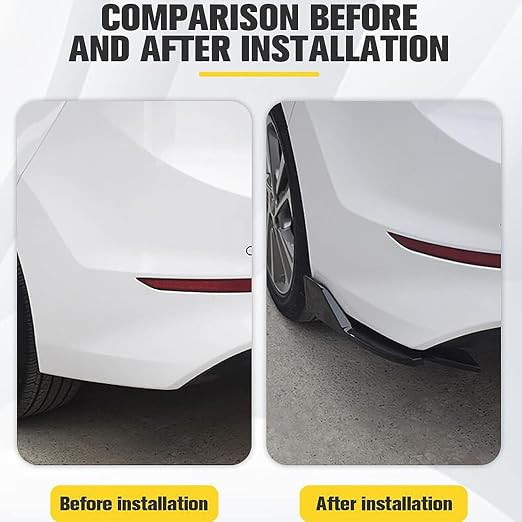 Glossy Black Car Rear Bumper Lip Diffuser Splitter Potector Universal for All Cars