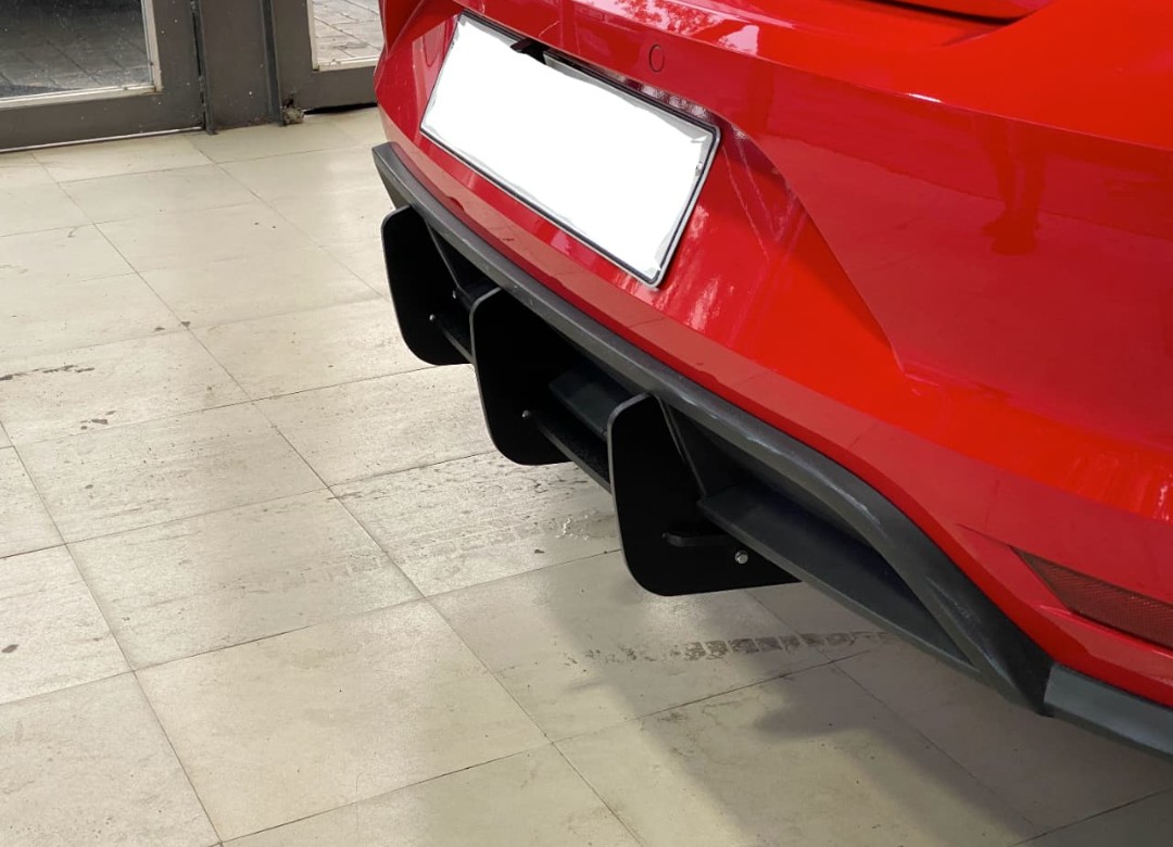 POLO , BALENO, SWIFT 3-Fin Rear Diffuser | ABS MATERIAL  view 3