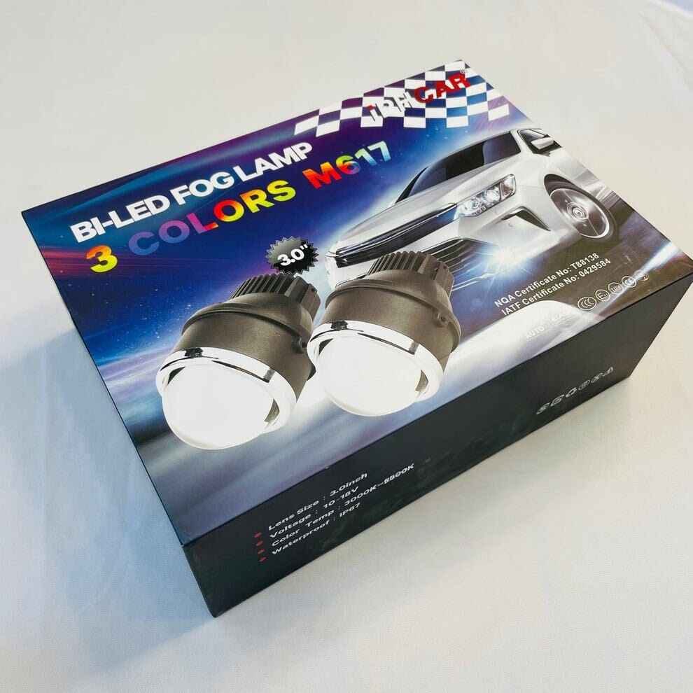 iPhcar M617 Bi-LED 3.0 Inch Fog Projector 55W Three-Color | High-Performance Car Lighting view 2