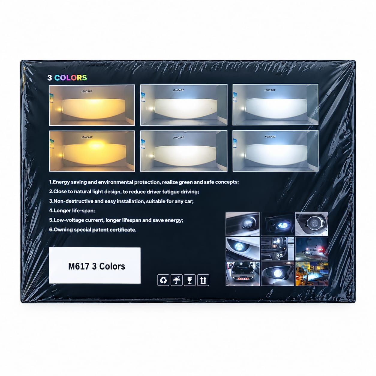 iPhcar M617 Bi-LED 3.0 Inch Fog Projector 55W Three-Color | High-Performance Car Lighting view 3
